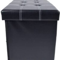 Adumly Black Leather 6 Drawer Dresser