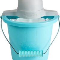 Nostalgia ICMP400BLUE 4-Quart Electric Ice Cream Maker with Easy Carry Handle