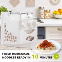 Electric Pasta and Ramen Noodle Maker Machine with 9 Multi-Functional Shapes, Make 1 Pound of Homemade Noodles For Making Spaghetti, Fettuccine, Penne, Macaroni